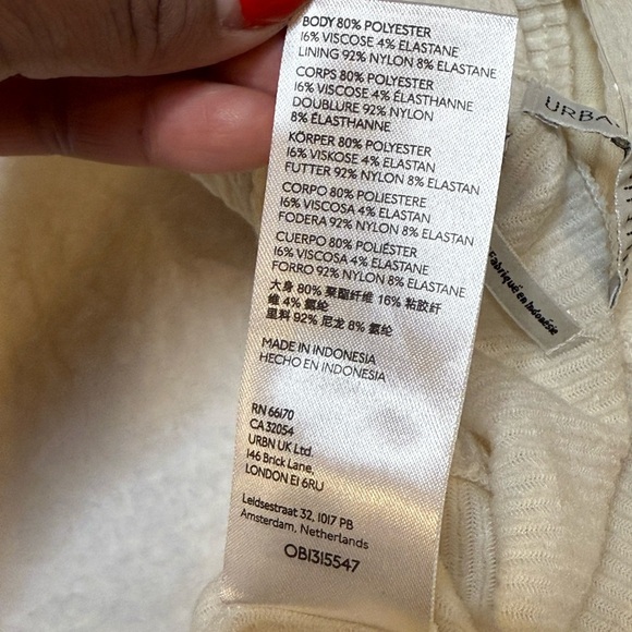 Urban Outfitters Cross Front Crop Top Keyhole Bra Cream XS - Picture 3 of 6